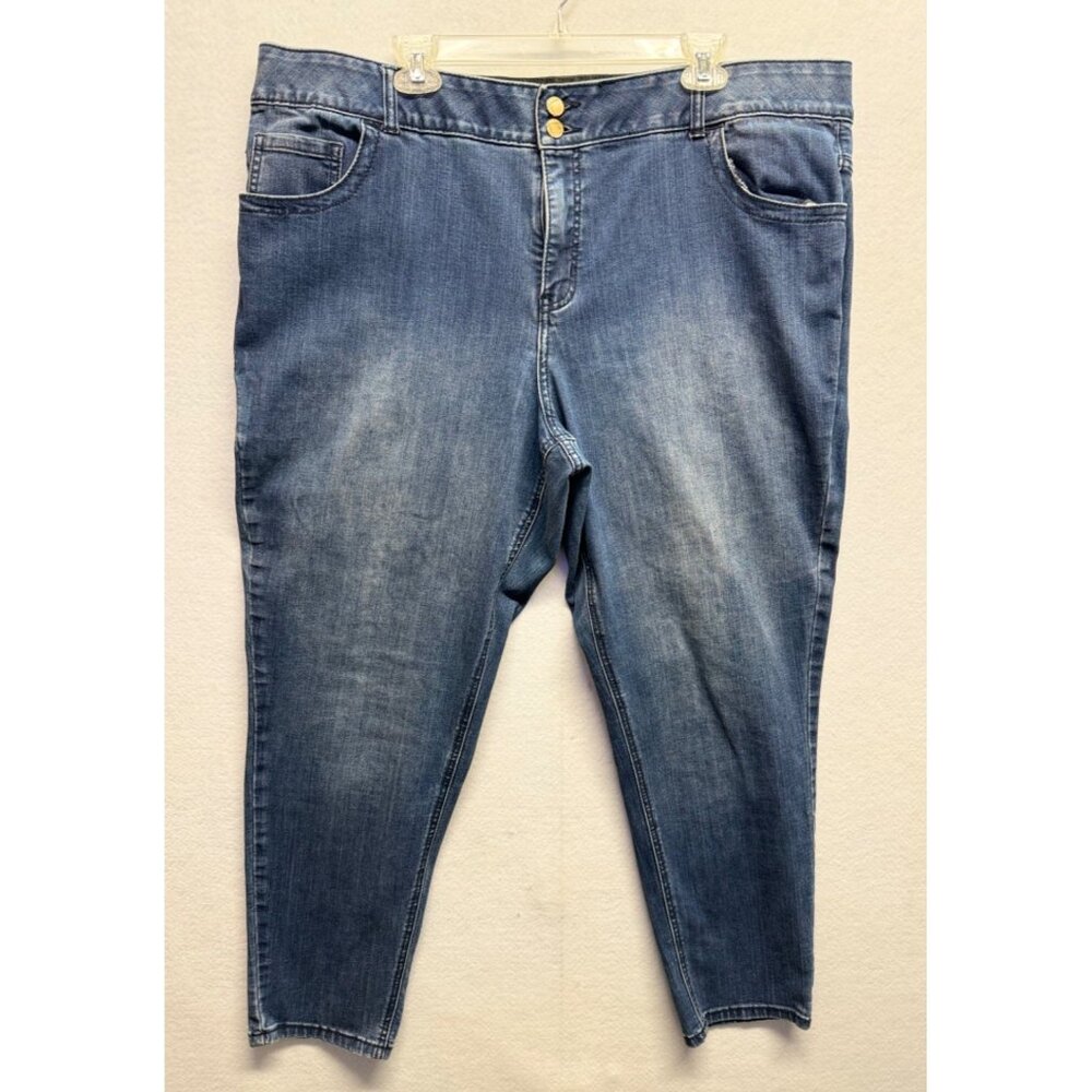 Lane Bryant Regular Skinny Tighter Tummy Tech Stretch Blue Jeans Size 24